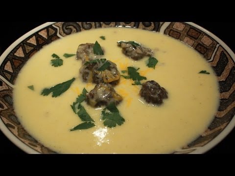 Cheese Soup with Mini Meatballs Albondigas Soup