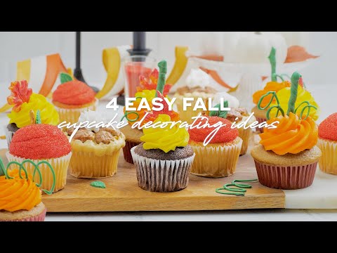 4 Easy Fall Cupcake Decorating Ideas