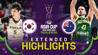 Korea 🇰🇷 v Australia 🇦🇺 | Extended Highlights | FIBA Asia Cup 2025 Qualifiers