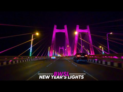 Mumbai New Year Lights on Bandra Worli Sealink - 4K