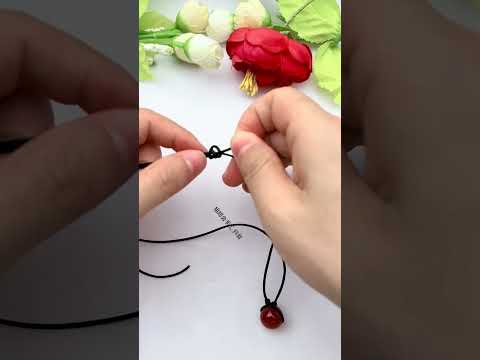 Single bead turns into clavicle necklace in seconds, rope braiding skills sharing, handmade DIY