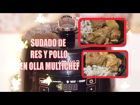 Sudado de pollo y carne en la olla multifucional IMUSA #almuerzos #imusa #cocina