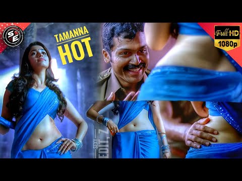 Tamanna Hot navel in Siruthai (Blue Saree 💙 Navel )