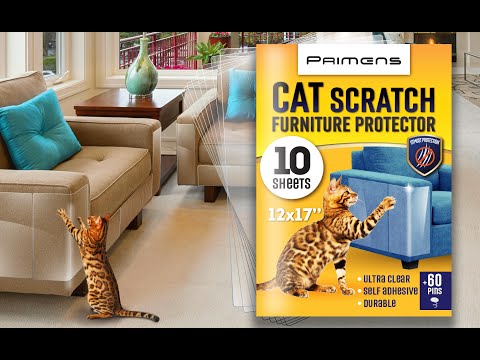 Primens Cat Scratch Deterrent Furniture Protectors for Sofa, Doors, Couch Corner Protectors