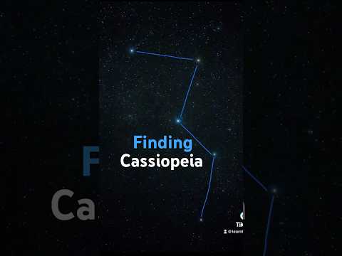 Find Cassiopeia the Queen constellation by looking north for the “W” shape #shorts #learnthesky