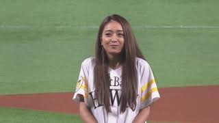 池田美優（みちょぱ）さんが始球式に登場!!