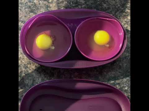 Poached eggs in the breakfast cooker