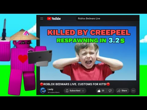 I Found A Small Streamer And Decided To Destroy Him In Roblox Bedwars!