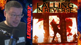 RONNIE ROCK RAP GOD | Technician Reacts to Falling In Reverse - "WATCH THE WORLD BURN" (LIVE) EPIC!