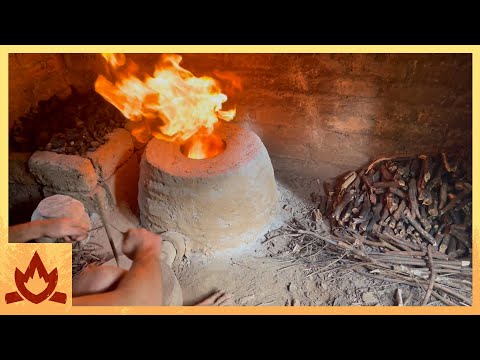 Primitive Technology: Wood Ash Insulated Furnace