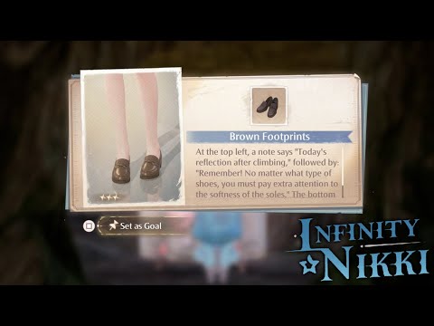 Brown Footprints Sketch Location - Chic Elegance Shoes | Infinity Nikki