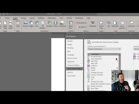 Customize the Quick Access Toolbar, Ribbons, and Command Groups in Word