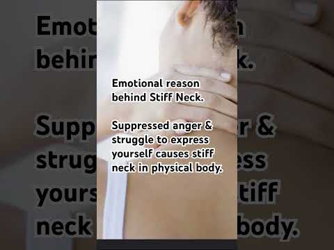 Emotional reason for Stiff Neck.    #emotions #health #aura #emotionalhealth #anger #expression