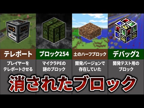 マインクラフト 消された・没になったブロック 25選