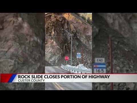 Rock slide closes Highway 96 and Highway 165 junction