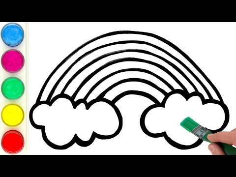 Rainbow Clouds Drawing, Painting & Coloring for Kids, Toddlers | Come & Draw Together