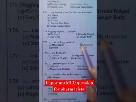 pharmacist MCQ| government pharmacist| mrb pharmacist exam|ESIC pharmacist question|#viral #shorts