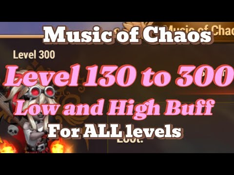 Hero Wars Music of Chaos Level  130 to 300! Low and High Buff Team! Auto