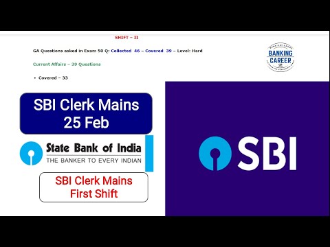 🔥🔥SBI Clerk Mains GA I&II Shift I Date of Mains Exam 🔥🔥