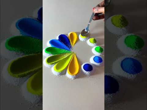 Rangoli designs for beginners #rangoli#rangolidesigns#rangoliforbeginners#shorts