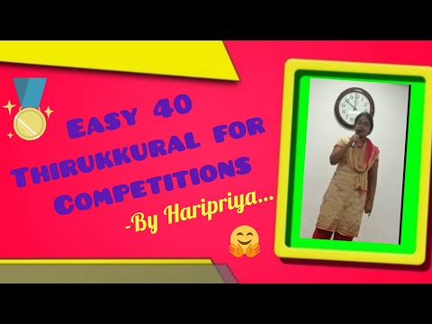 40..Thirukkural in school competition by Haripriya.... / priya wow channel