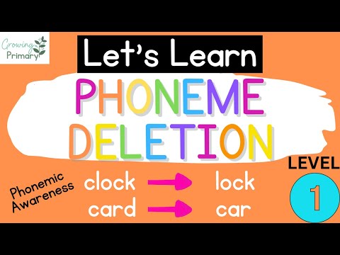 Phoneme Deletion Level 1 {Phonemic Awareness}