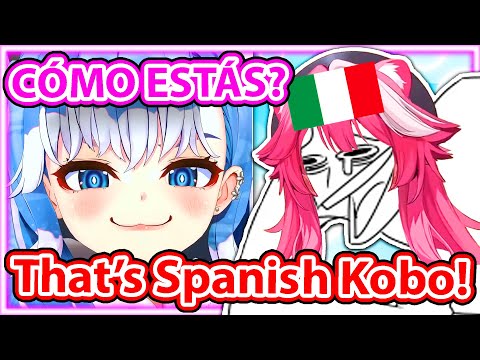 Raora Came To Kobo's Stream and Kobo Starts Speaking Spanish 【Hololive】