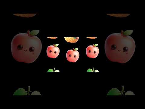 Funny Fruits Sensory Video Shorts #2 #highcontrast #BabySensory #babybraindevelopment