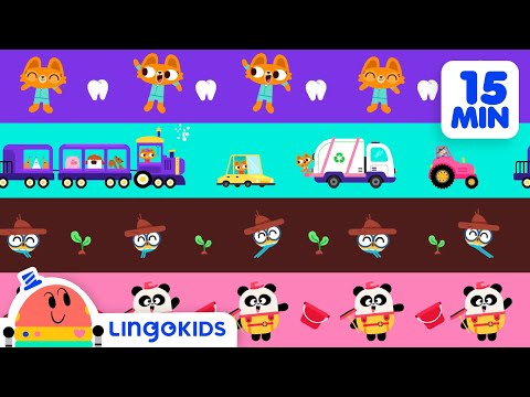 ABC TRAIN SONG 🚂 + More vehicle songs for kids | Lingokids