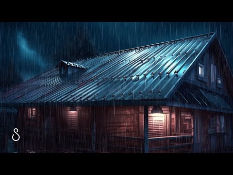 Rain On Metal Roof | 12 Hours | Black Screen | Sleep In Series