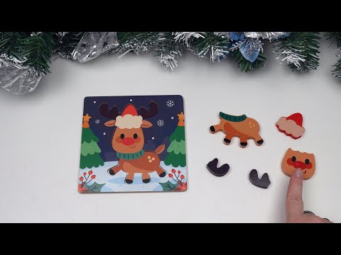 Fun Learning Puzzle Adventure: Wooden Christmas Puzzles for Kids!