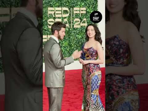 Andrew Garfield and Shraddha Kapoor on the red carpet together at the Red Sea Film Festival 2024.