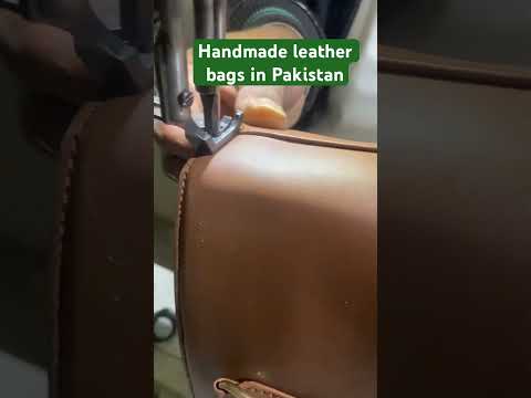 Handmade leather bag manufacturing in Pakistan| +923141708631 whatsapp #bags #stitching #bagsfactory