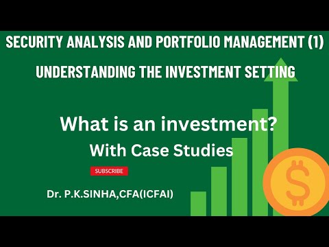 Security Analysis & Portfolio Management1