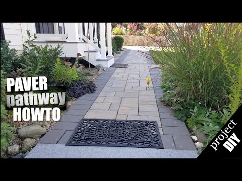 How to build a paver walkway  #diy #pathway #walkway #pavers