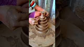 Making clay pottery, pottery, #pottery #shortfeed #homedecor #art