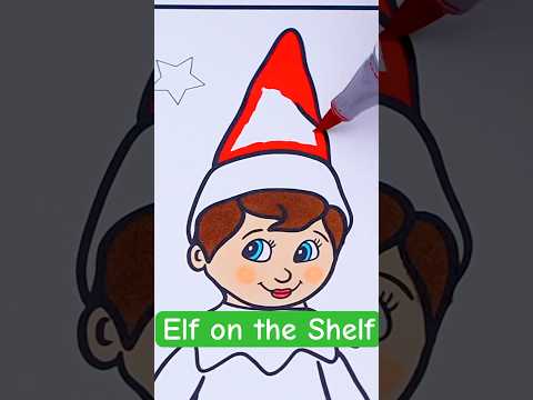 Coloring Elf on the Shelf 🎅🏼 #christmas #coloring #art #drawing #elfontheshelf #elf #coloringbook