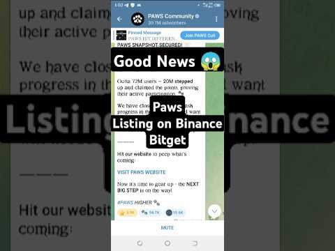 Paws Listing on Binance and Baybit | Paws Airdrop | Paws Token | Paws bot | Airdrop NEWS |