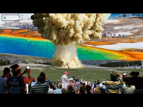 Horrible Today in Yellowstone: Live Footage Giant Geyser Erupts, Thousand of Tourists Panic and Flee