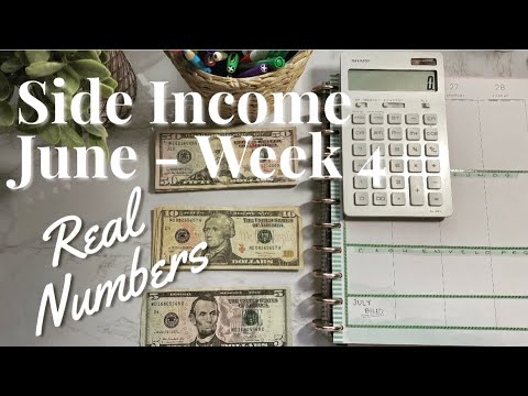 SIDE INCOME - June Week 4 | REAL NUMBERS | Budget With Me Zero Based Paycheck to Paycheck