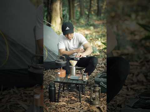 Cafe trong rừng #camping #solocamping #asmr #campinginforest #cafe