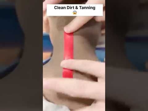 Neck Cleaning Tips | Remove Neck Darkness Permanently At Home | Remove Neck Tan & Dead Skin #shorts