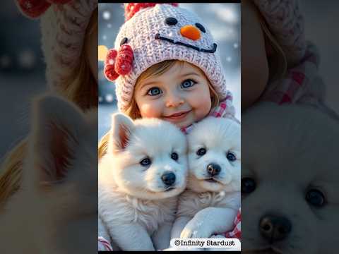 ☃️Winter Joy สาวน้อยแก้มยุ้ยเหมือนน้องหมาเลย #cutebaby,#winterwonderland,#เด็กน่ารัก,#cuteanimals,