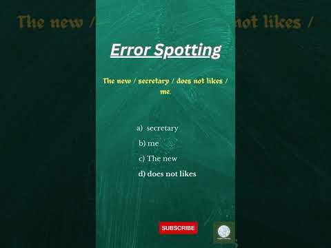 Error Spotting Asked In SSC exams| Sentence improvement #ssc #english #leanenglish #learn #language