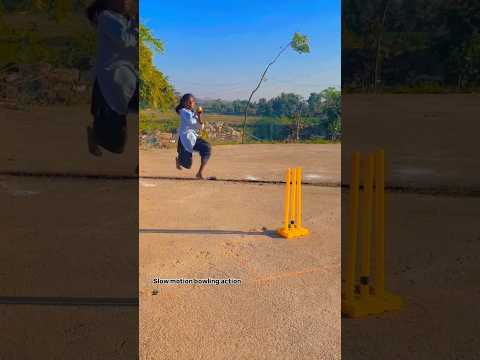 Super ball in village girls cricketer 😎😎 #cricket #bowling #girl #village