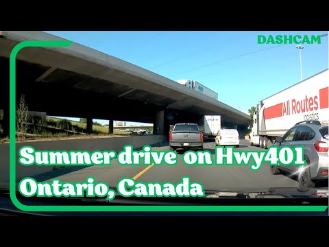 【街景】Summer drive on Ontario's highway. Burlington, Oakville, Mississauga, Toronto #dashcams