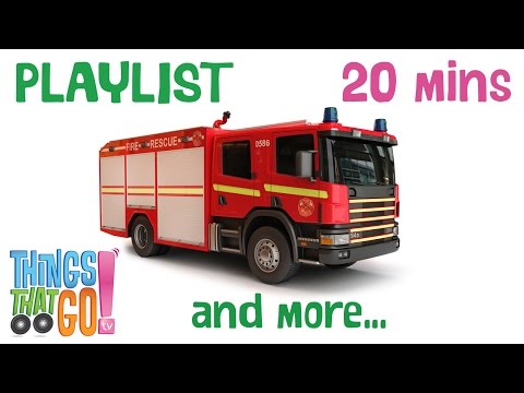 * FIRE TRUCK & MORE * | Truck, Car & Airplane Playlist For Kids | Things That Go TV!