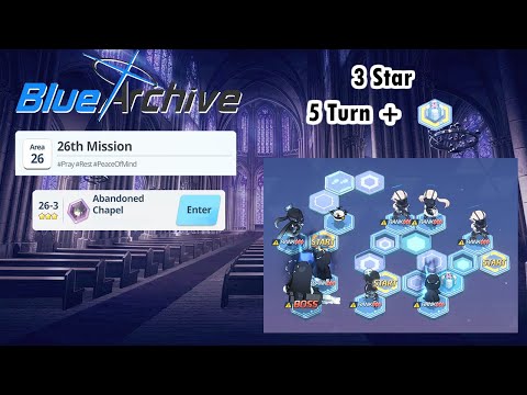 Blue Archive Global - Story Stage Hard 26-3 (3 Star & 5 Turn Clear) + Pyro Box