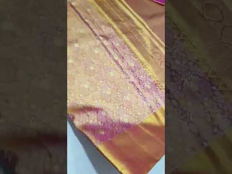 Original 1.5gDual zari broket design High quality latest Pure kanjeevaram saree Silk mark