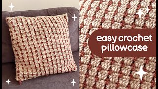 Easy 2-Rows Repeat Crochet Pillowcase Tutorial | Lala Crochet Boutique